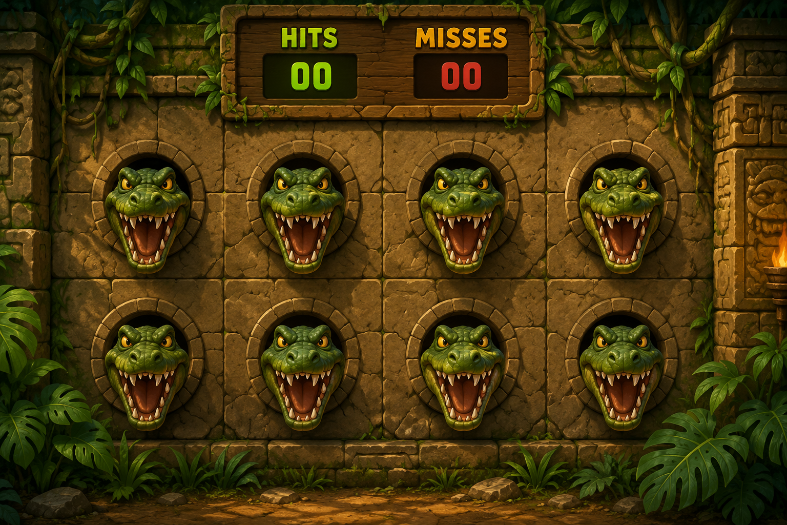 Jungle croc game board