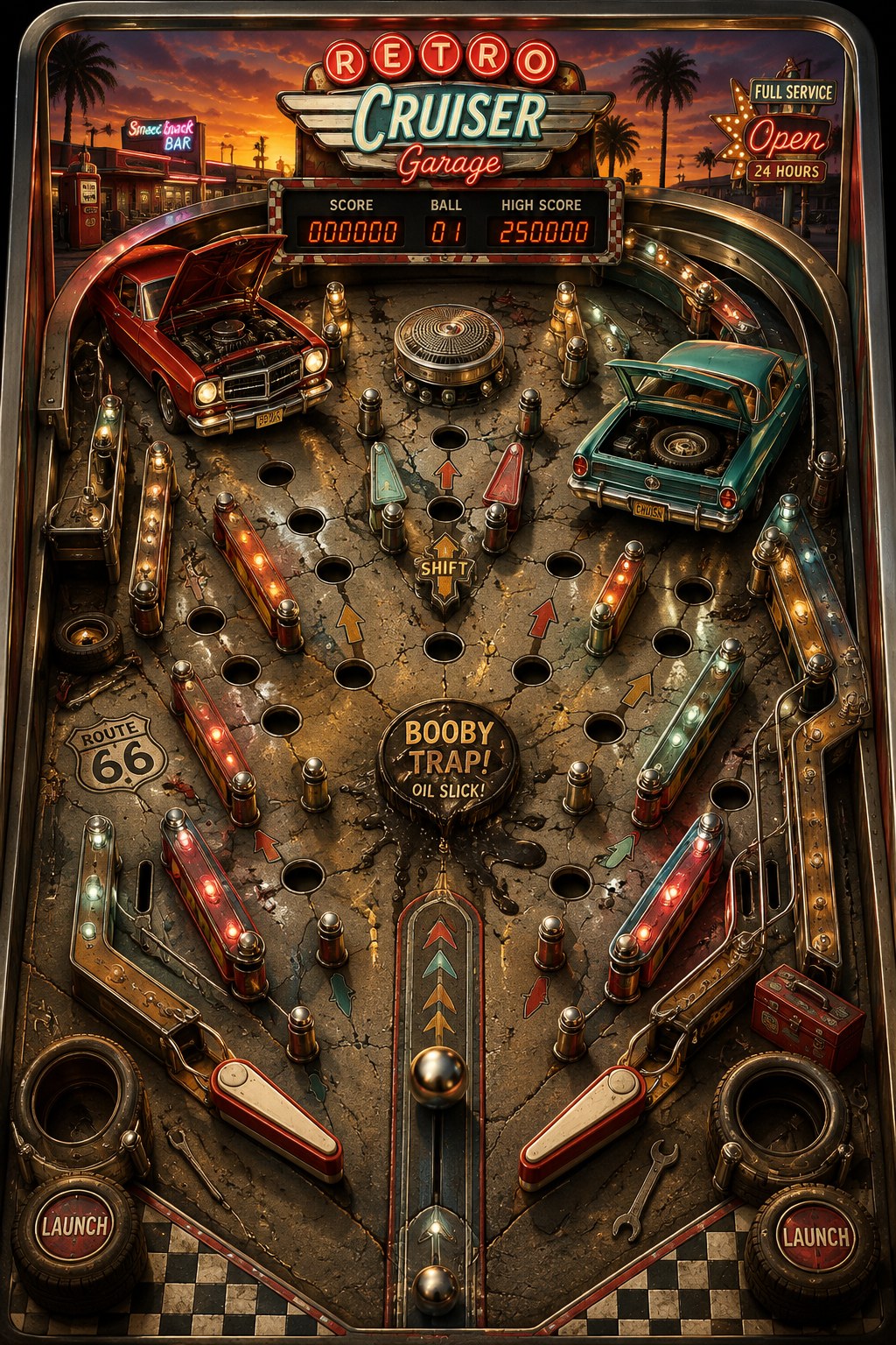 Retro Cruiser Garage Pinball